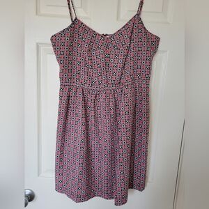 J. Crew Women's Size 14 Like New Adjustable strap Cami Summer Dress Geometric